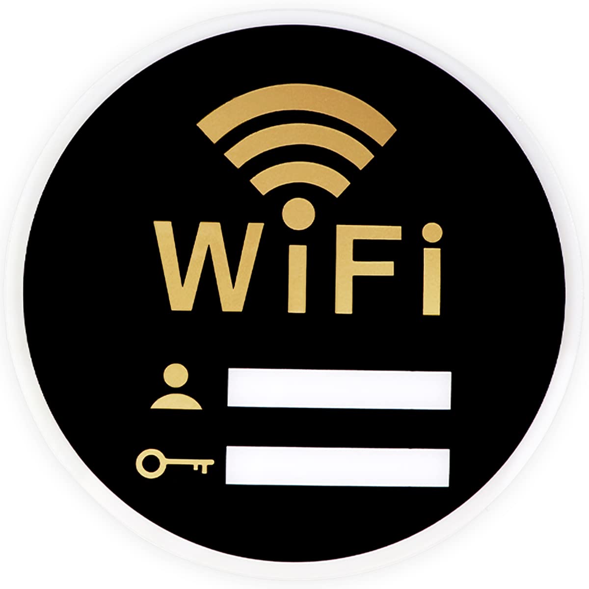 WiFi Password Sign Wireless Network Coverage Sign with Self-Stick (20x20cm)