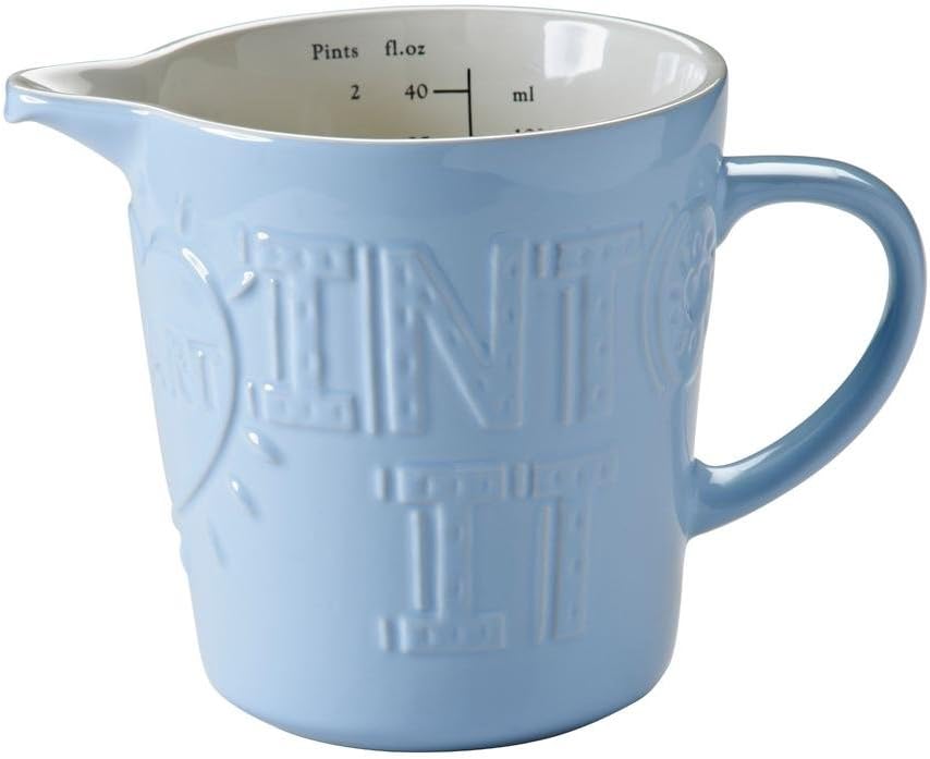 Mason Cash Bake My Day Measuring Jug, Ceramic, Blue, 1 Litre Amazon.co