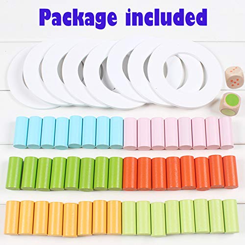 Joqutoys Wooden Stacking Board Game Flying Chess Flight Game and Wobbly Tower Collapse Pisa Tower Building Blocks Game 2 in 1 Learning Toys Family Game for Kids Ages 3 and Up - Thumbnail 5