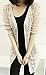 Beautiful fashion Meditative Rose Women's Thin Crochet Knitted Front Cardigan Pocket Sweater (Beige)