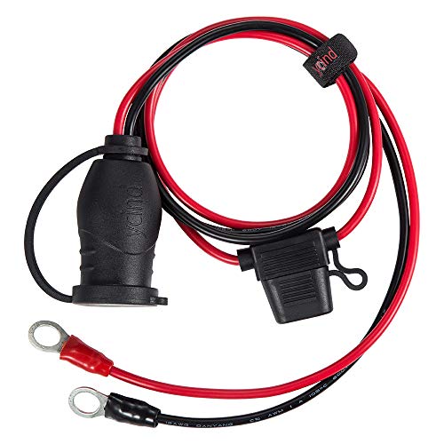YCIND 3/8" Eyelet Terminal to Female Cigarette Lighter Socket Battery Boost Cable Heavy Duty 30A Fuse 12V/24V 12AWG Cord 3Ft