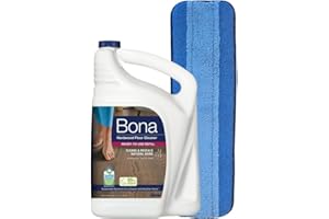 MIJIG - Multi-Surface Microfiber Cleaning Pad for Bona Mops (1 Pad) and Hardwood Floor Cleaner Refill (160 Fluid Ounces) Bundle