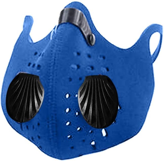 Starwak Reusable Mouth Másks with Valve Unisex Protection Respirator Windproof Sandproof Dustproof Máscara Face Guard Face Shield Washable Mouth Masques for Adults Children (Blue)