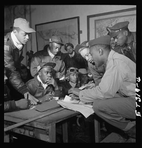 Photographs - INFINITE PHOTOGRAPHS Photo: Tuskegee Airmen, Ramitelli, Italy, March 1945, Jimmie Wheeler, Emile Clifton, Reeves Size: