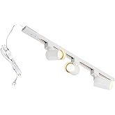 Hiiglxii Plug in Track Lighting with Power Cord, 3-Light GU10 Track Lighting Kit with Track Rail, Modern Kitchen LED Track Li
