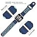 Wepro For Fitbit Versa Bands Sport Silicone Replacement Breathable Strap Bands for New Fitbit Versa Smart Fitness Watch, Large, Blue on Green