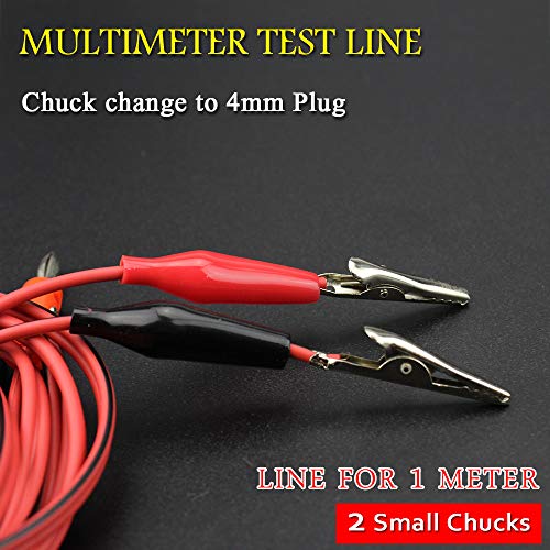 Multimeter Test Leads with Banana Plug Digital Multi Clamp Tester Probe Test Probes Leads with Clip for Electronic Power Test Leads Multimeter Repair Test Power Supply Accessories