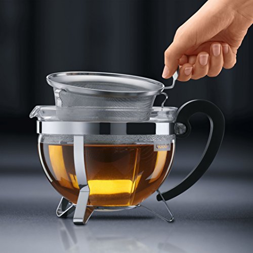 Bodum 1921-16-6 Chambord Tea Pot, 44 oz, Chrome