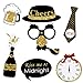 New Years Photo Booth Props, Glitter Photo Booth Props for Eve Party Supplies Decorations – 39 PCS