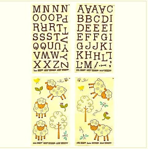 Babies R Us Little Lamb Wall Decals,4 Sheets,self-stick,removable,new