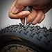 Tubeless MTB Bike Tire Repair Kit - Bicycle Mountain Tire Plug Kit - Flat Tire Tackle Repair Patch Kits - Aluminium Full CNC Finish with 5 Strands