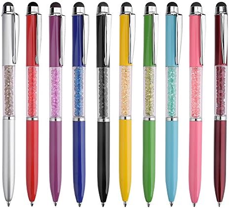 Stylus Pen 10 Pack 2 in 1 Universal Stylus Pen Capacitive Stylus & Black ink Ballpoint Pen Stylus for iPhone 6/7 6s Plus, iPad, Tablets, Samsung Galaxy (KZL-012)