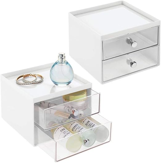 Amazon Com Mdesign Plastic Makeup Organizer Storage Station Cube