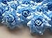 (100) Silk Sky Blue Roses Flower Head - 1.75