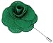 Flairs New York Gentleman's Essentials Premium Handmade Flower Lapel Pin Boutonniere (Pack of 1 Pin, Fairway Green Begonia)