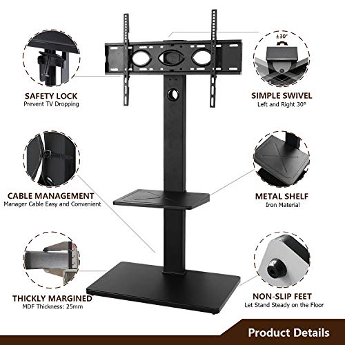 TAVR Swivel Corner Floor TV Stand with Mount for 32 37 43 47 50 55 60
