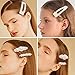 Pearl Hair Clips for Women Girls -La'prado 4pcs Large Bows/Clips/Ties for Birthday Valentines Day Gifts Bling Hairpins Headwear Barrette Styling Tools Accessories