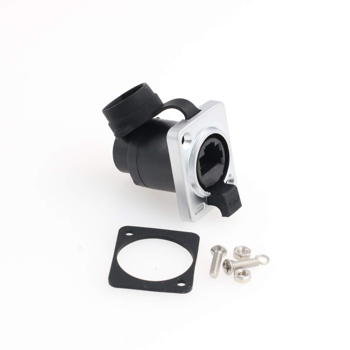 SZRMCC RJ45 Panel Mount Connector Cat5e RJ45 Ethernet Female LAN Module Bulkhead Panel Mount Coupler IP65 Waterproof Connector Socket with DustCap