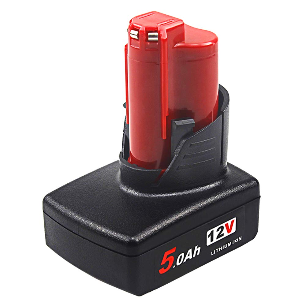 TenMore M12 12V 5.0Ah Battery for Milwaukee XC 48-11-2401 48-11-2440 48-11-2460 12V Tools 5000mah Battery