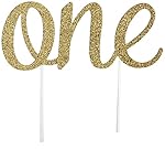 PoshPeanut One Cake Top Handmade in the USA 1st Birthday Cake Topper Beautiful Decoration in Cursive