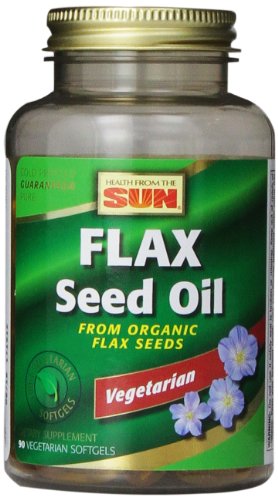 Health From The Sun 100% Vegetarian Flax Seed Oil Softgels, 90-Count