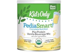 BABY'S ONLY ORGANIC PediaSmart Organic Plant Based Pea Protein Vanilla Complete Nutrition Beverage Mix, 12.7 Oz (Pack of 6) | Non GMO | USDA Organic | Clean Label Project Verified