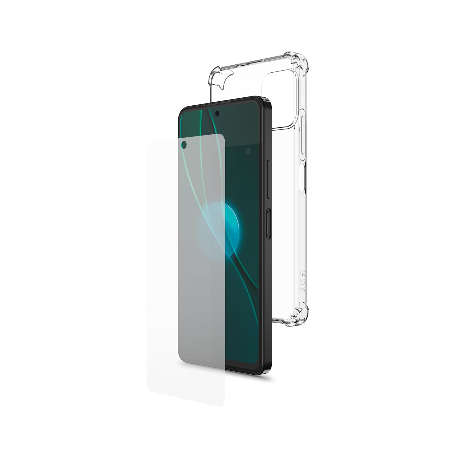 SPC Discovery Pro Protection Pack - Mobile Phone Case + Tempered Glass Screen Protectors Discovery Pro (6.8") with Reinforced Corners, Extra Strong and Lightweight transparent