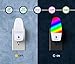 GREENIC 2 Pack Multicolor Night Lights, 7 Color Cycle, Plug in, Auto on Off, 0.5w LED Nightlight