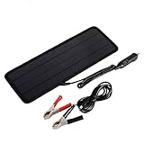 Ohuhu 18V 5W Solar Car Battery Maintainer Charger Solar Panel Bundle with Cigarette Lighter Plug