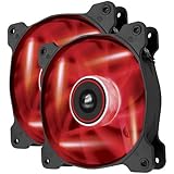 Corsair Air Series AF120 LED Quiet Edition High Airflow Fan Twin Pack - Red