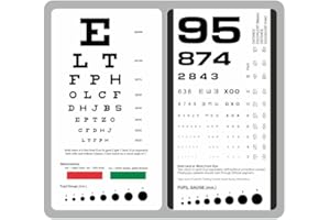 Bawsh Snellen and Rosenbaum Pocket Eye Chart - Pack of 2 Cards