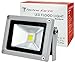 Techno Earth F10K 90-240V 120-Degree Beam Angle Landscape Outdoor Waterproof 10W LED Flood Light Lamp, Cool White