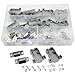 XINGYHENG 10Pcs(5 Pairs) 9 Pin Female to Male Solder Type Connectors and 10Set Gray Plastic Hoods Set Compatible with DB9 Connector Assortment Kit
