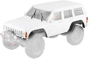 RCJUMPANT 1/10 RC Crawler Hard Body Shell Kit - 313mm Wheelbase Cherokee Body for Axial SCX10, SCX10 II 90046, 90047 & TRX4 Kits (White)