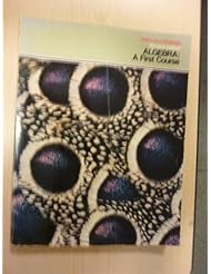 Book: Algebra: A First Course - Wadsworth Pub Co