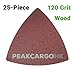 25-Piece 120-Grit Triangular Hook & Loop Abrasive Paper Sandpaper Sanding Sheets - Wood Universal Oscillating Fein Dremel Bosch Makita Rockwell