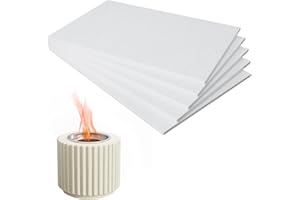 CHEERSLUX Tabletop Fire Pit Ceramic Wool Wick for ROZATO, EDELFELD, Roundfire, Colsen, Flammtal Tabletop Firepit to Extend Burning Time, Sponge Cotton Core for Ethanol Tabletop Fires 5 PCS