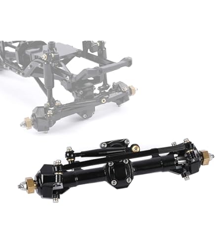 SM SunniMix 2Pc C Hub Metal Caster Block Axle Upgrades For Fcx24 1/24 RC Crawler - Argent Aluminum-859015