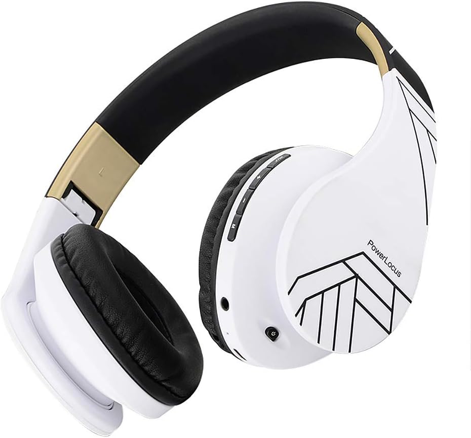 PowerLocus Bluetooth Over-Ear Headphones, Wireless Stereo Foldable Headphones Wireless and Wired Headsets with Built-in Mic - Image 3