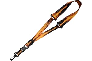 Killer-Q Saxophone Strap - Stylish Quick Release, Adjustable Sax Neck Straps, Fire Print
