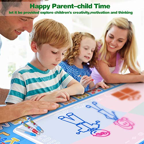 GTurtle-Water-Drawing-Mat-Doodle-Mat-Educational-Learning-Birthday-Toddler-Toys-Gifts-Painting-Writing-Magic-Water-Drawing-Mat-Toys-for-2-6-Year-Old-Girls-Boys-Large-Size-377X-291-in