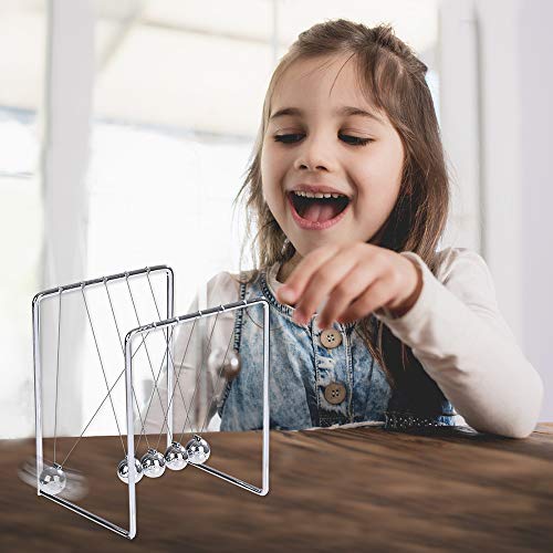 ArtCreativity Newton’s Cradle Stainless Steel Office Desk Decoration