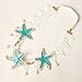 KingsCat® Stylish Turquoise Starfish with Artificial Pearl Headband w/Beach Hairpin