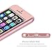 iPhone 5S Case, KAMII Ultra Thin Full Body Coverage Protection 360 Degree All-round Protection Hard Slim Case for iPhone 5S with Tempered Glass Screen Protector (Rose Golden)