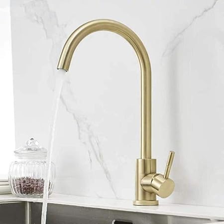 Champagne Bronze Kitchens Robinet En Laiton Robinet Mitigeur Or Brosse Lbatterie Melangeur Evier Chaud Et Froid Melangeur De Bassin Brosse Or Amazon De Couleur Ba Amazon Fr Bricolage