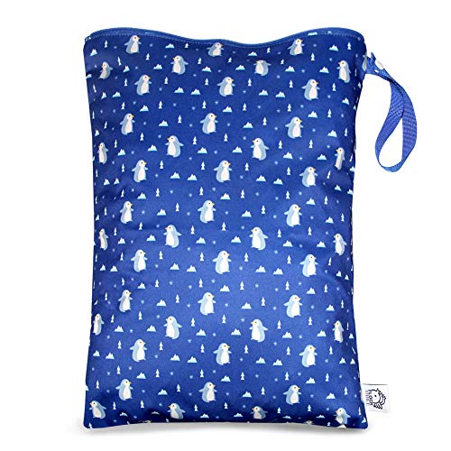 Washable and Reusable Wet Bag, Diaper Bag, Water Resistant Swimming Bag, Travel Toiletries Pouch, Yoga Gym Bag, Penguins, 1 Pcse 12.6'' x 16.5'' - Thumbnail 7