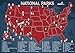 US National Parks Map Fridge Magnet - Travel Map of the United States - Magnetic Dry Erase Board (7