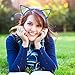Exacoo 10 Pack Cat Ear Headband Hair Hoop Hair Band Makeup Headwear Fashion Headbands For Daily and Party, 10 Colors