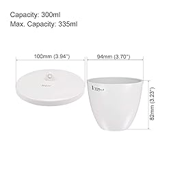 uxcell Porcelain Crucible Cup 300ml with Lid for