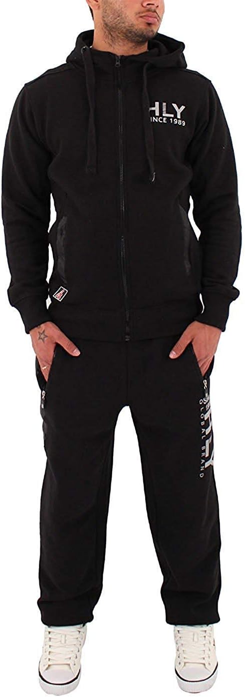 Mens Boys Star Full Hooded Jogging Hip Hop Tracksuit Joggers